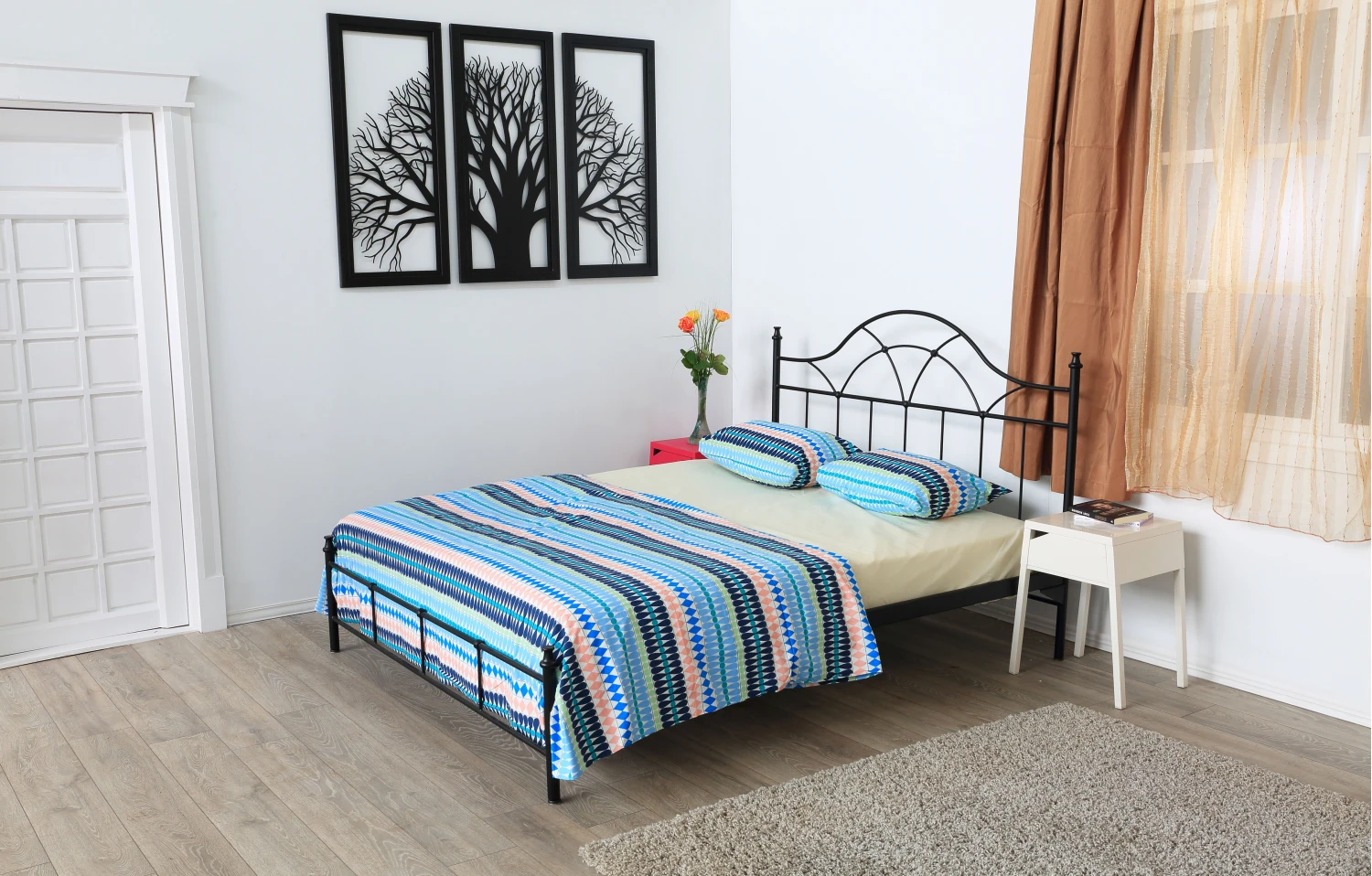 Pat metalic Adela  (cu tablie mica) 1400x2000