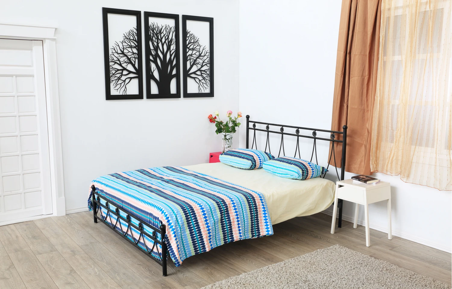 Pat metalic Alexandra  (cu tablie mica) 1800x2000