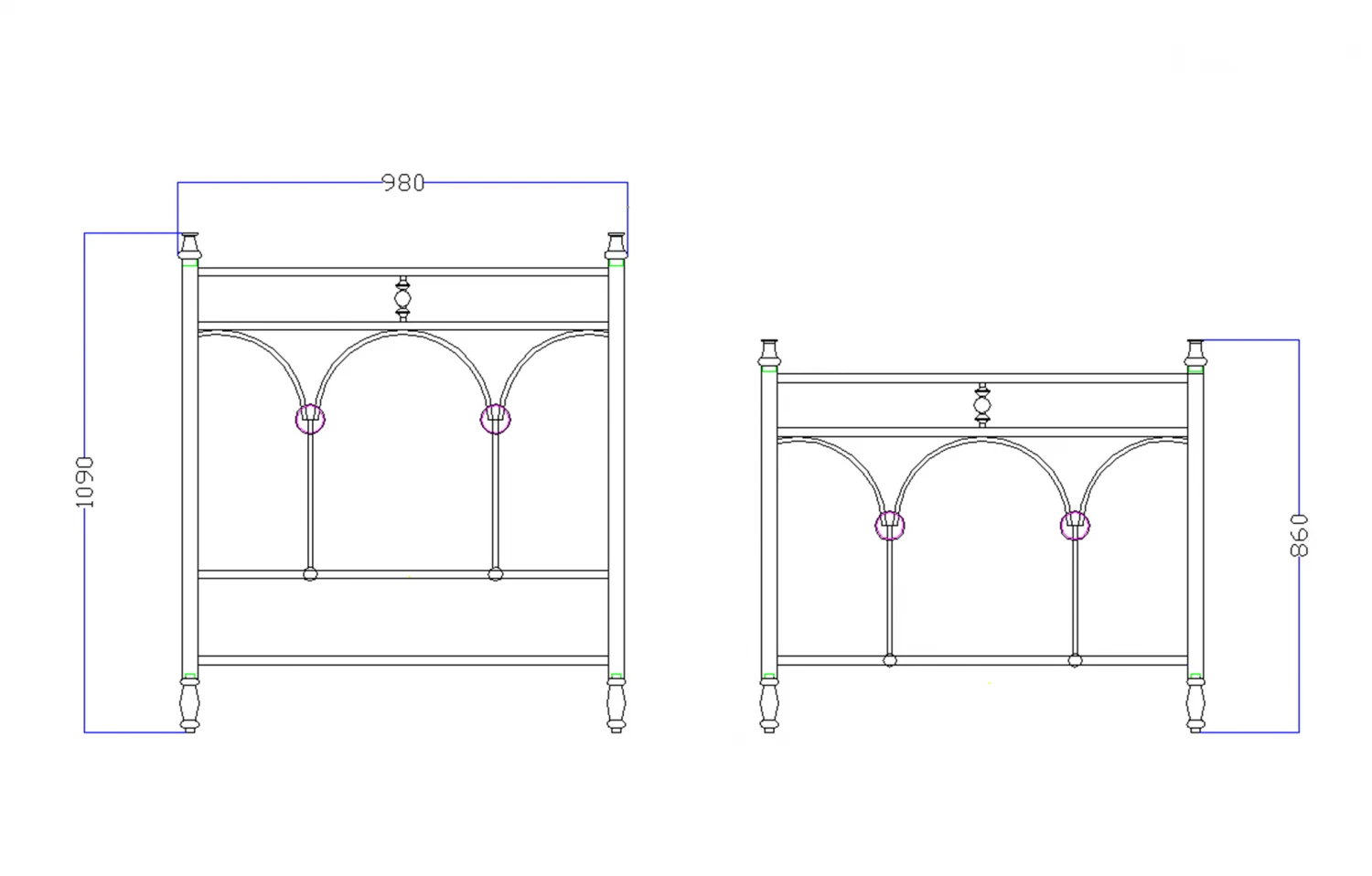 Pat fier forjat Alicia 900x2000