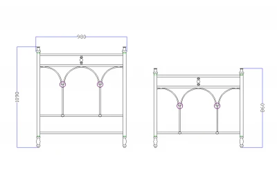 Pat fier forjat Alicia 900x2000