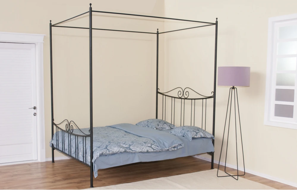 Pat fier forjat Aimee (cu baldachin) 1200x2000