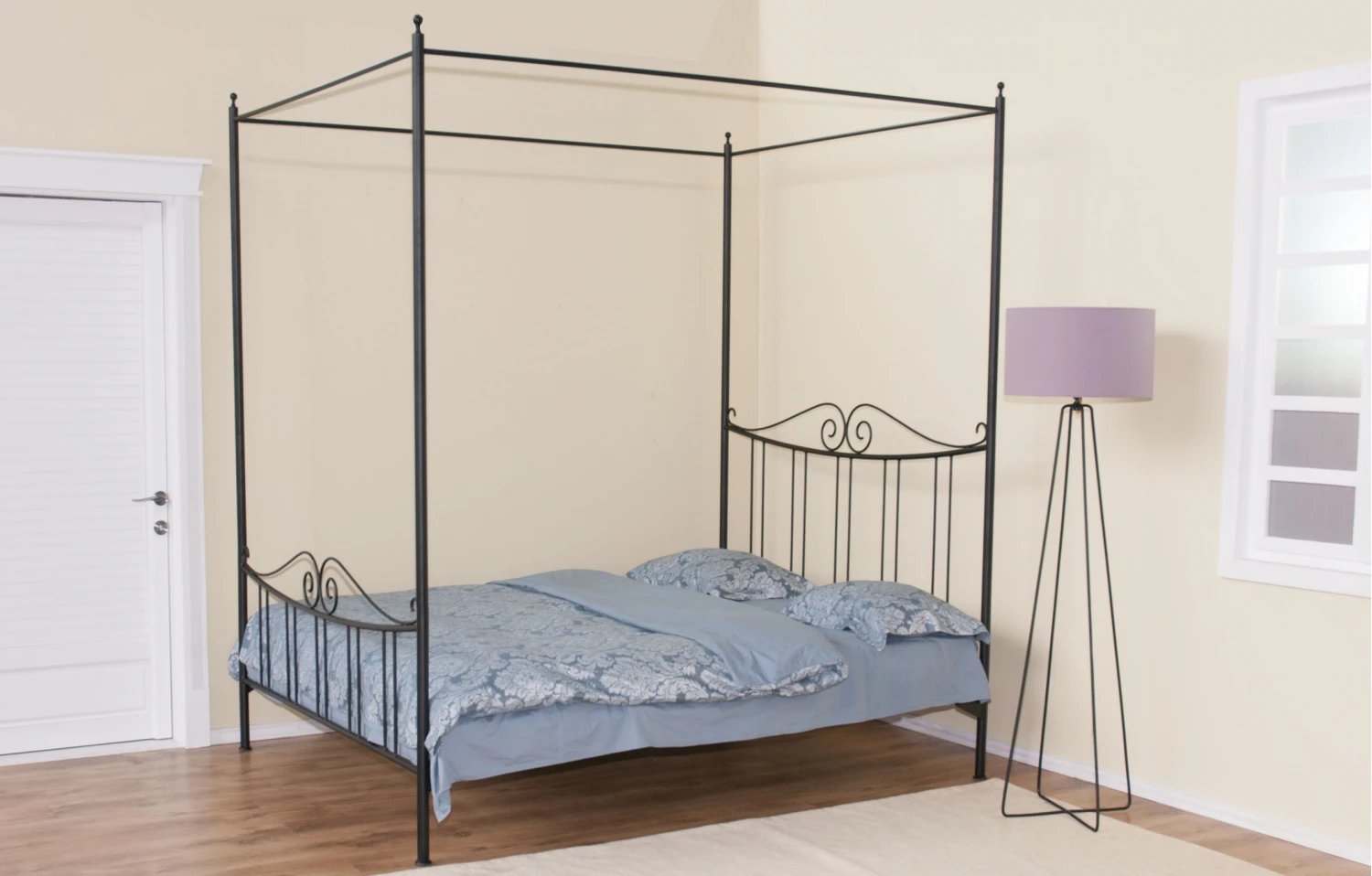 Pat fier forjat Aimee (cu baldachin) 1200x2000