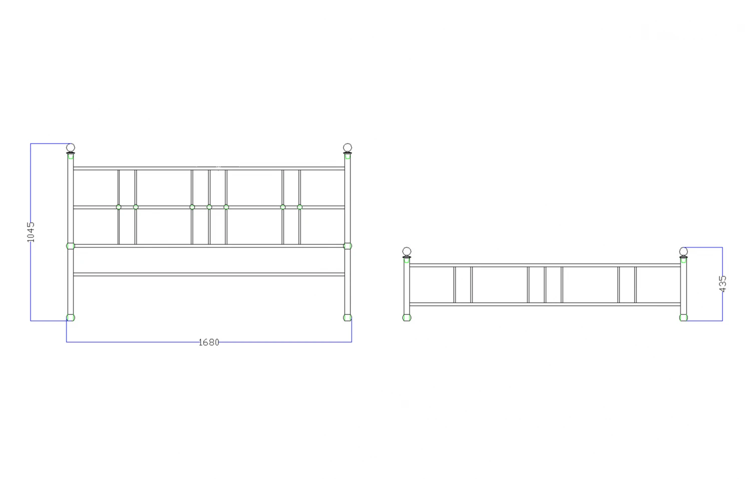 Pat fier forjat Iulian (cu tablie mica) 1600x2000