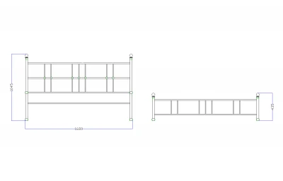 Pat fier forjat Iulian (cu tablie mica) 1600x2000