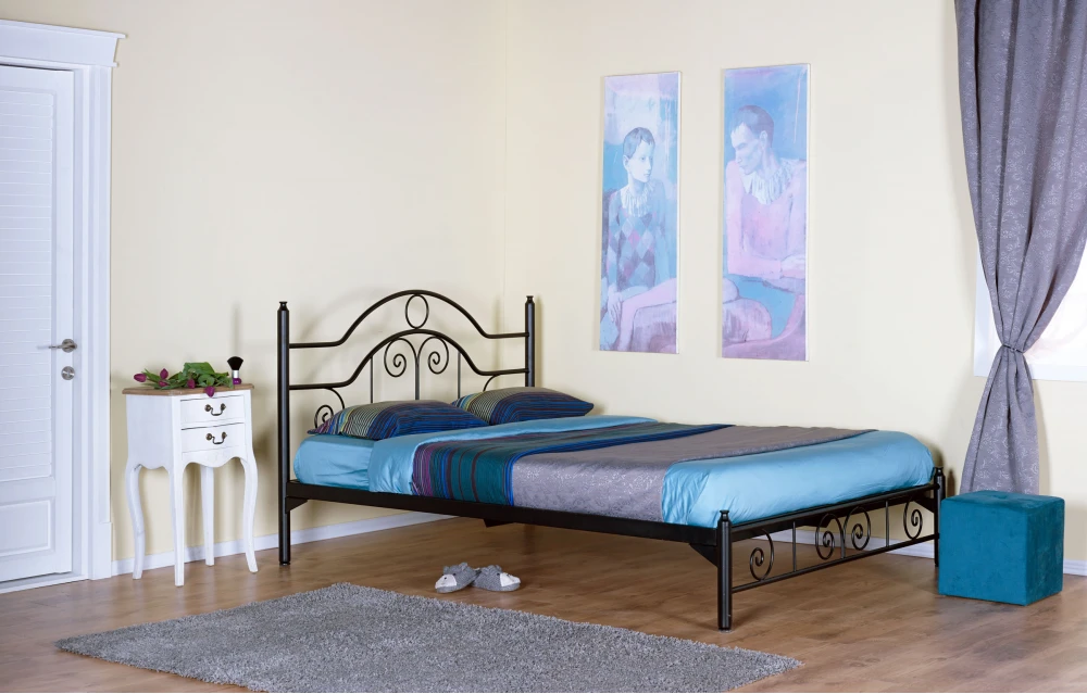Pat fier forjat Maria (cu tăblie mică) 1200 x 2000